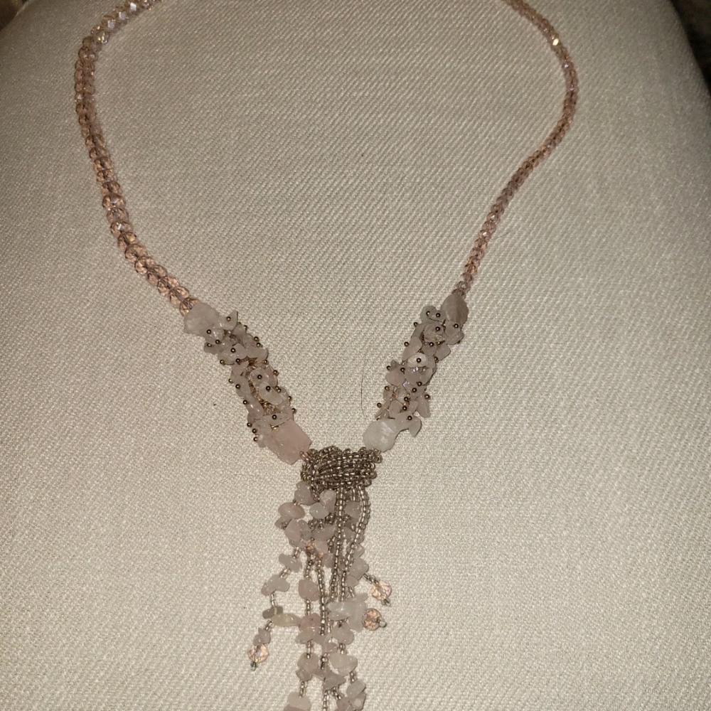 Elegant Pink Beaded Necklace